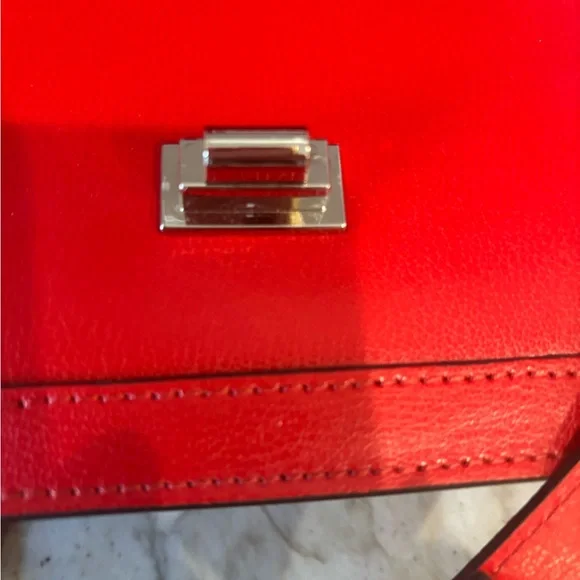 Valentino Red Crossbody Bag with silver Hardware